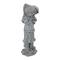 19.5" Gray Boy Hugging Girl Outdoor Garden Statue